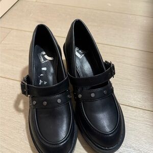 Reflex Women's Black Studded Loafers